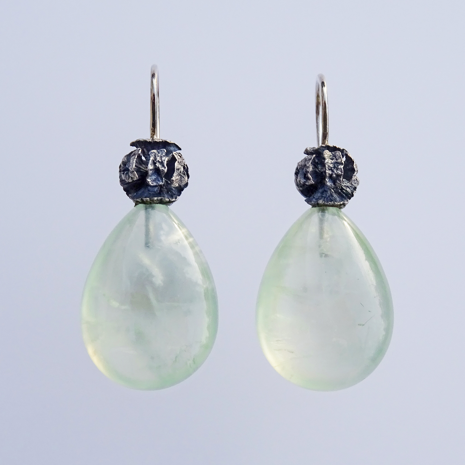 Ohrschmuck AG 925, Prehnit